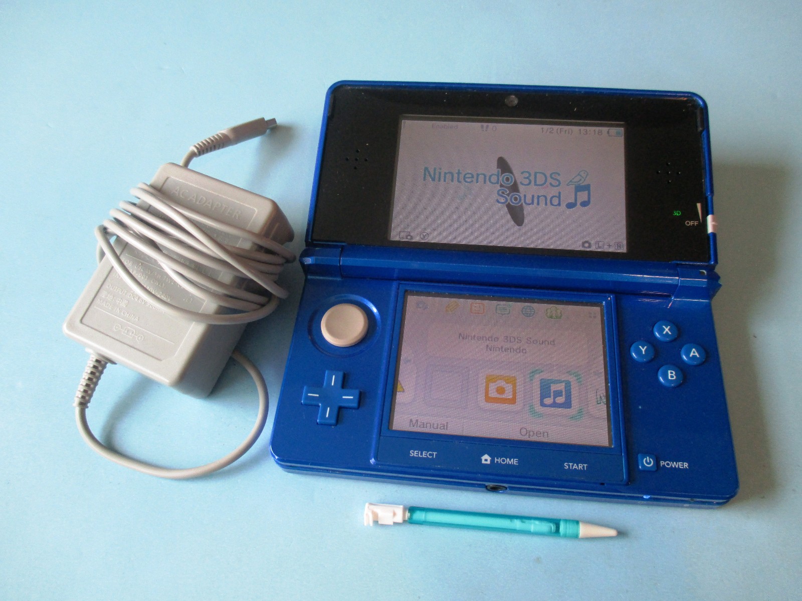 Nintendo 3DS Luigi’s Mansion: Dark Moon Cobalt Blue System w/Charger FREE Ship!