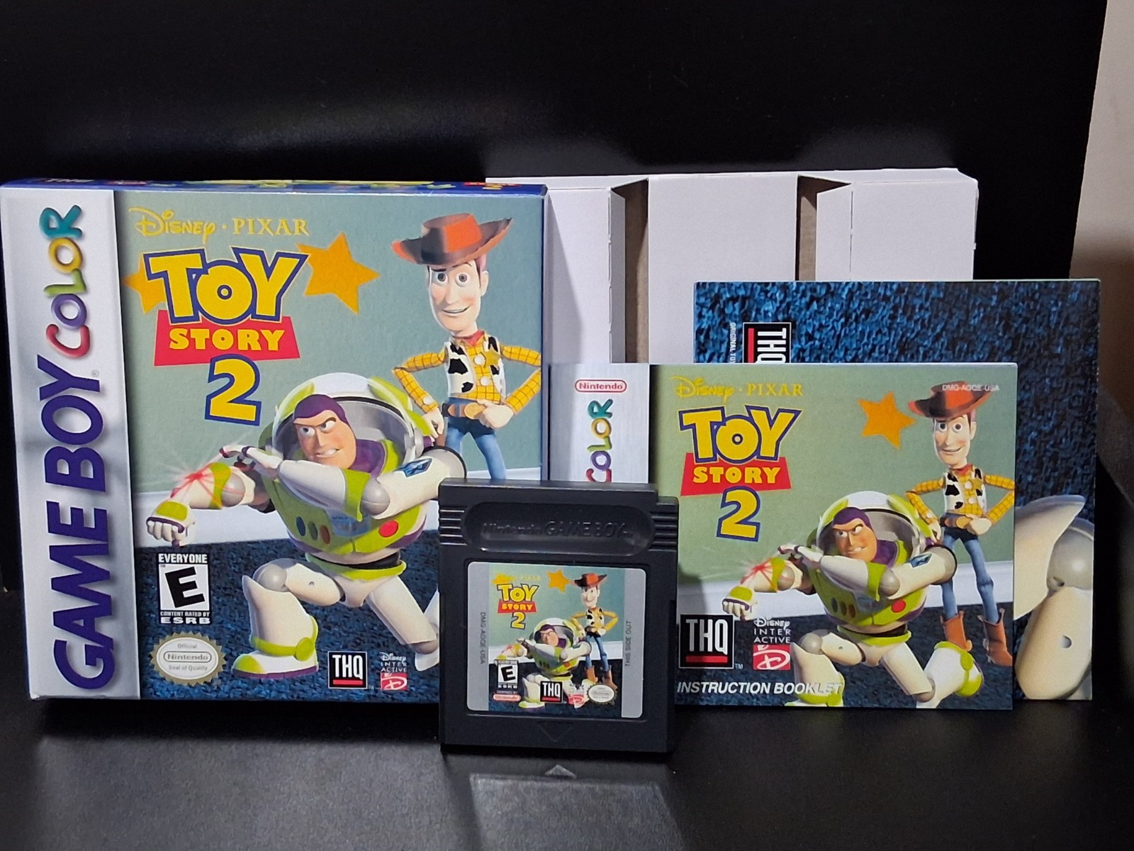 Mint Toy Story 2 – GameBoy Color – CIB w/ Poster – Complete In Box Manual Game