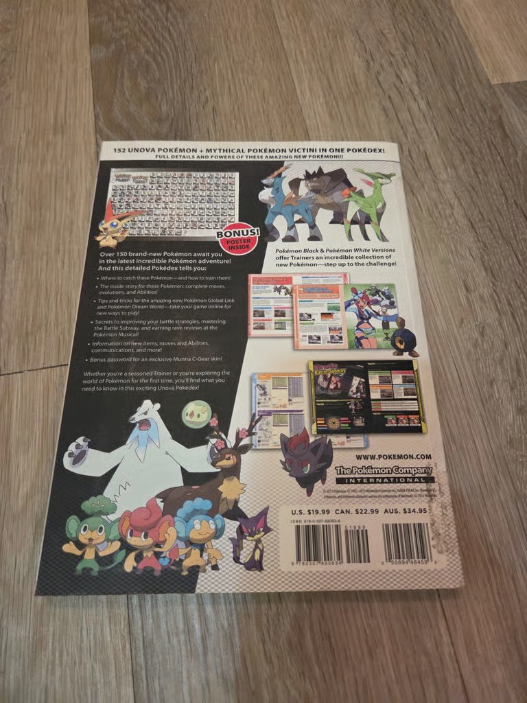 Pokemon Black White Unova Pokedex Guide Book