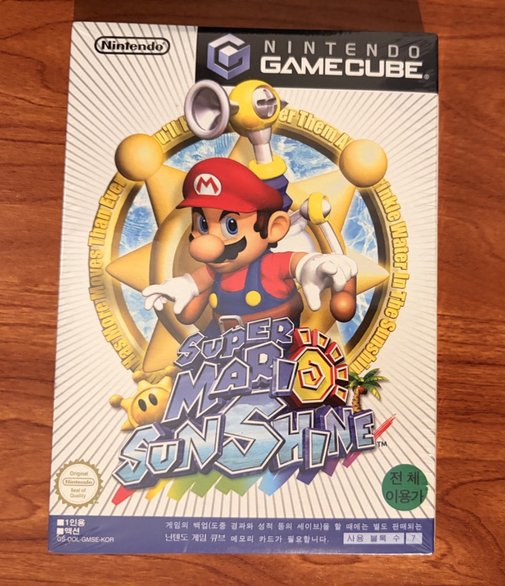 KOREA Super Mario Sunshine Nintendo GameCube GC RARE * BRAND NEW FACTORY SEALED