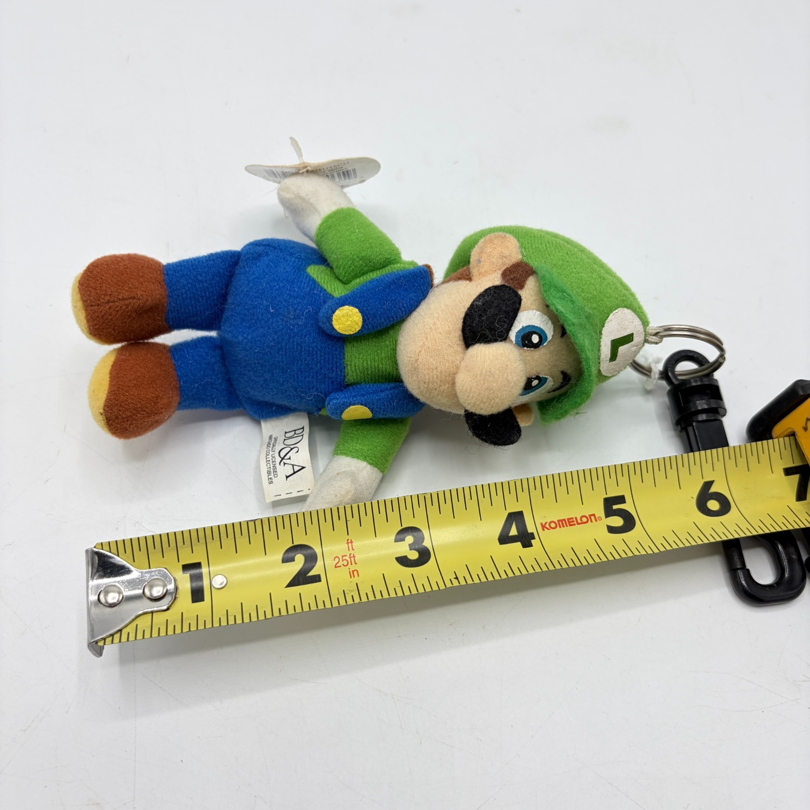 NWT Vintage 1997 BD&A Nintendo Super Mario 64 Luigi Bean Bag Plush Doll Rare 6″