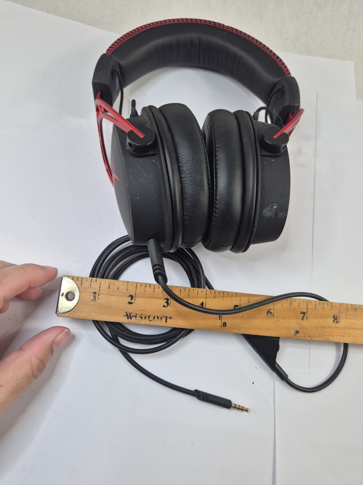 Used Hyper X Cloud 3 Wired Gaming Headset – Black/Red, No Mic