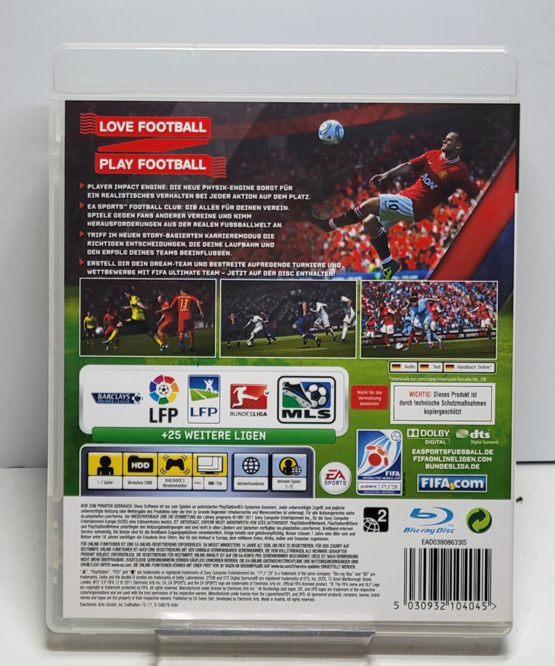FIFA 12 PS3 Sony Playstation 3 PAL ITA Used Italian Soccer COMPLETE