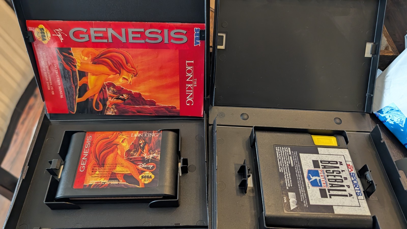 Sega Genesis 2 Console Controllers games Lion King Baseball MK-1631 Tested No AV