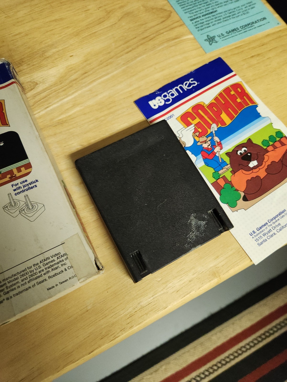 U.S. Games Gopher Atari 2600 Complete w/ Manual Box 1982 Tested