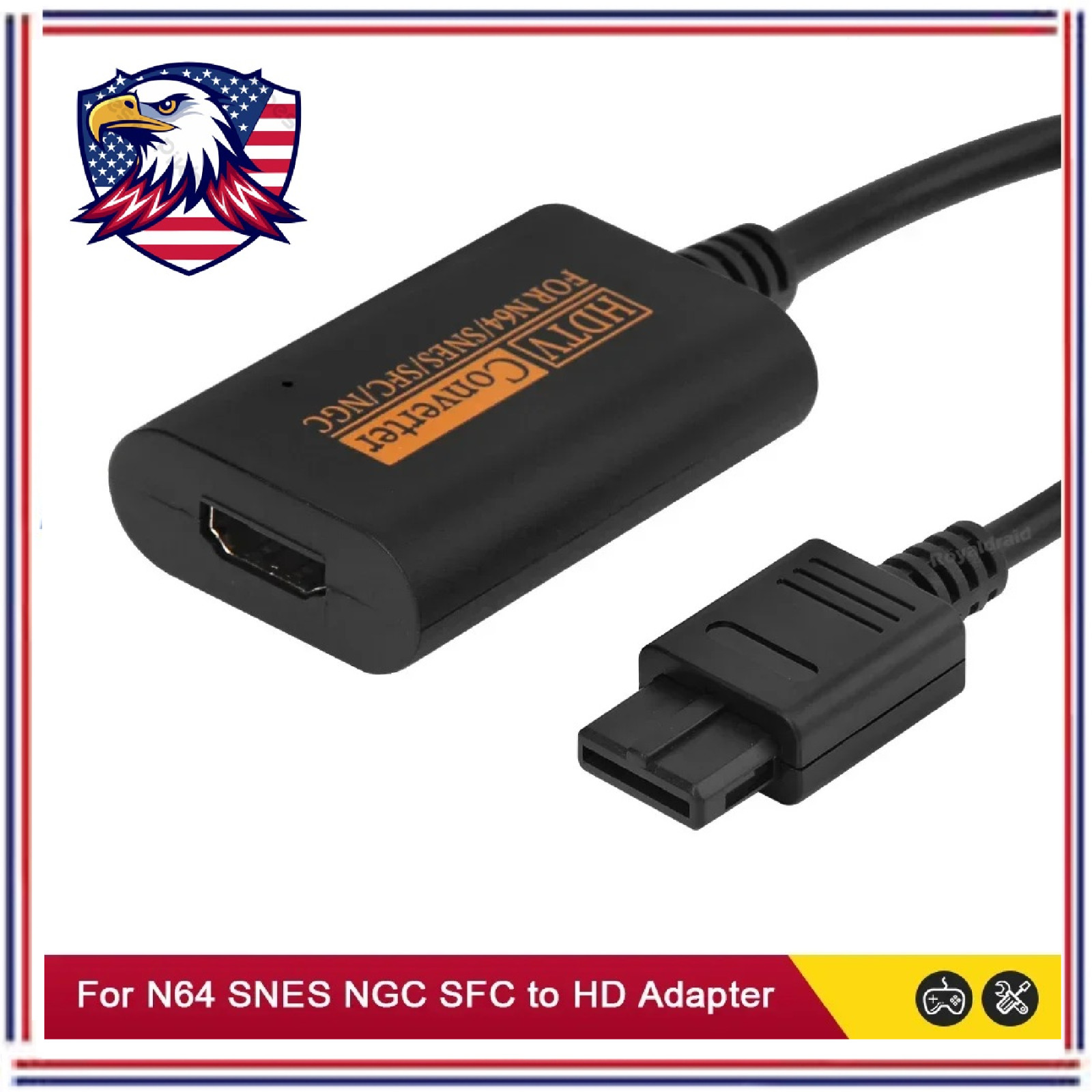 N64 To HDMI Converter Adapter HD Link Cable For Nintendo Gamecube Super SNES USA