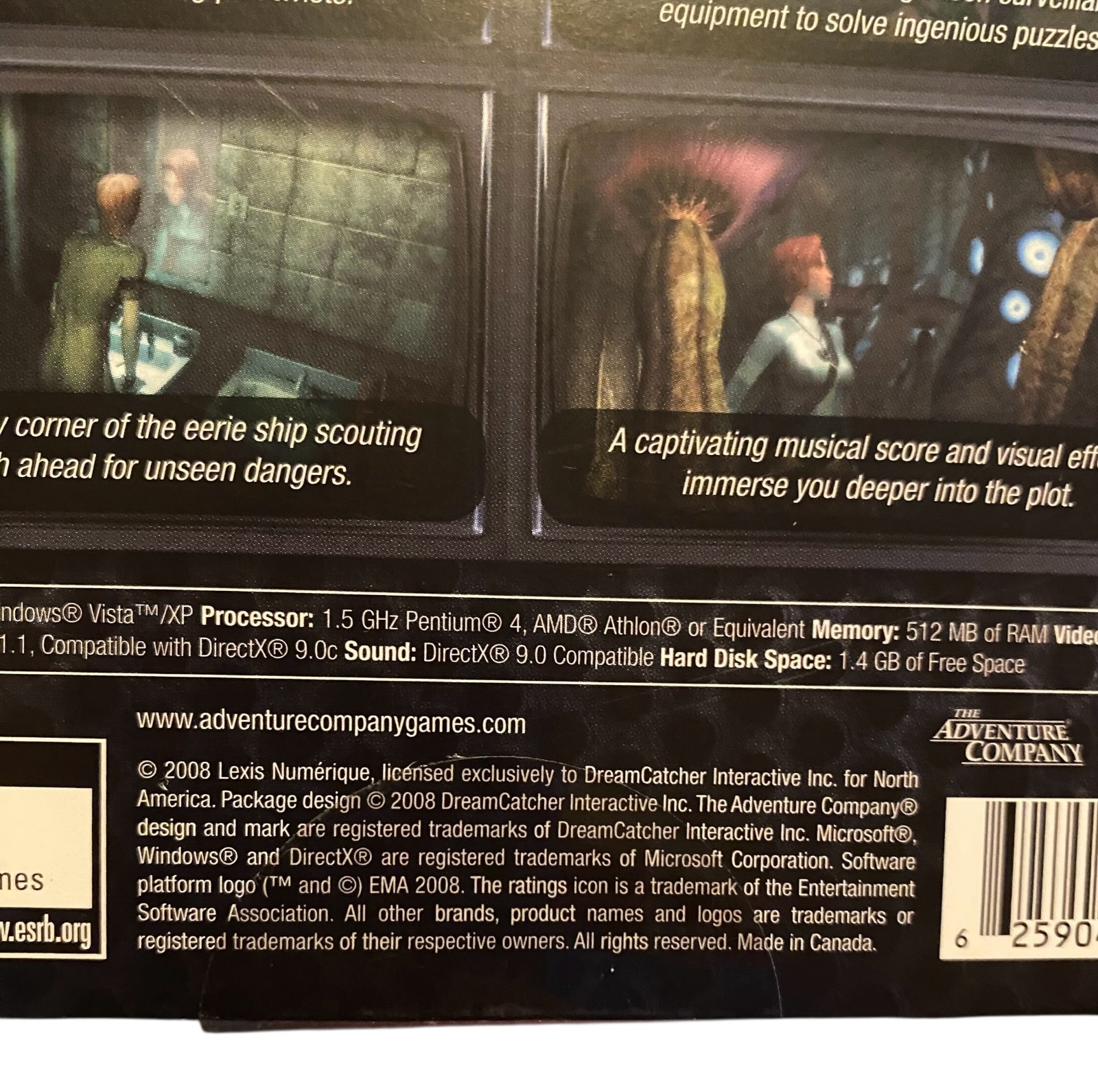 The EXperiment PC Computer Game By The Adventure Company 2008