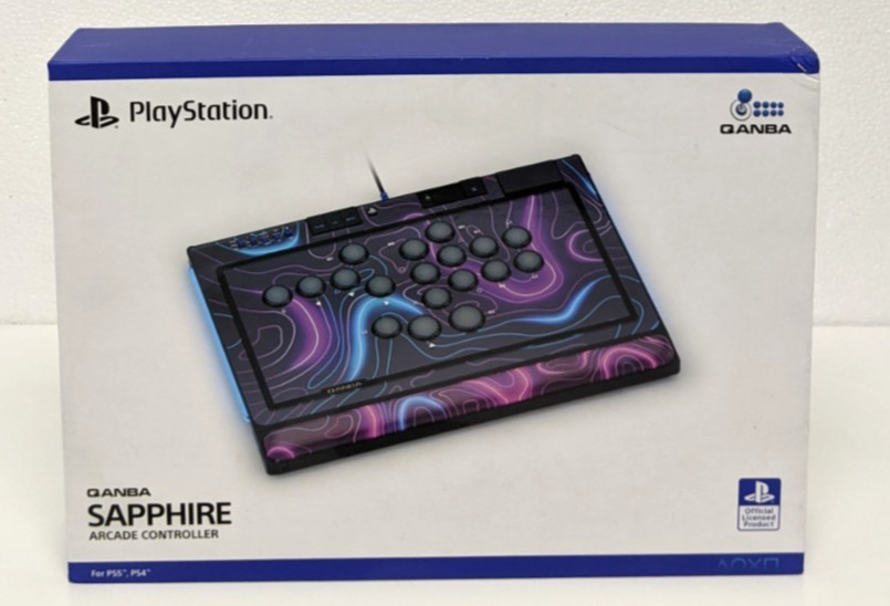 Qanba Sapphire Arcade Fight Stick PS5 PS4 Controller Official Licensed USED