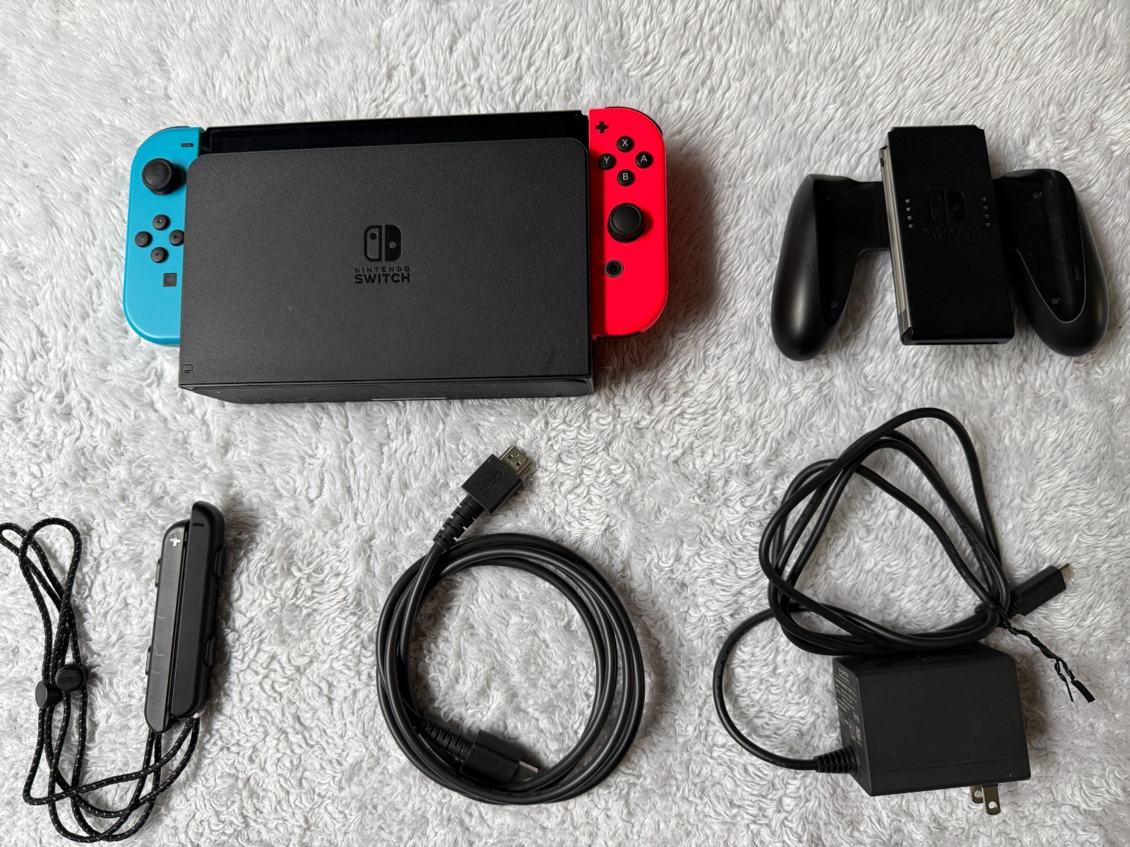 Nintendo Switch OLED 64GB 1080p Region Free Model w/Neon Red & Blue