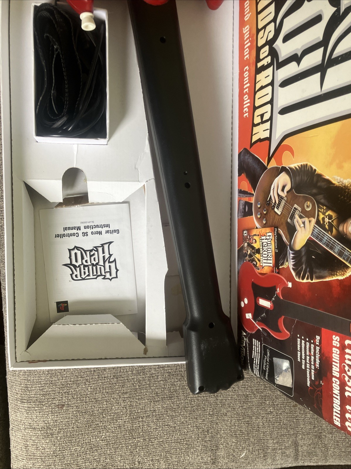 Guitar Hero III Playstation 2 Legends Of Rock Red With Box PSLGH Redoctane