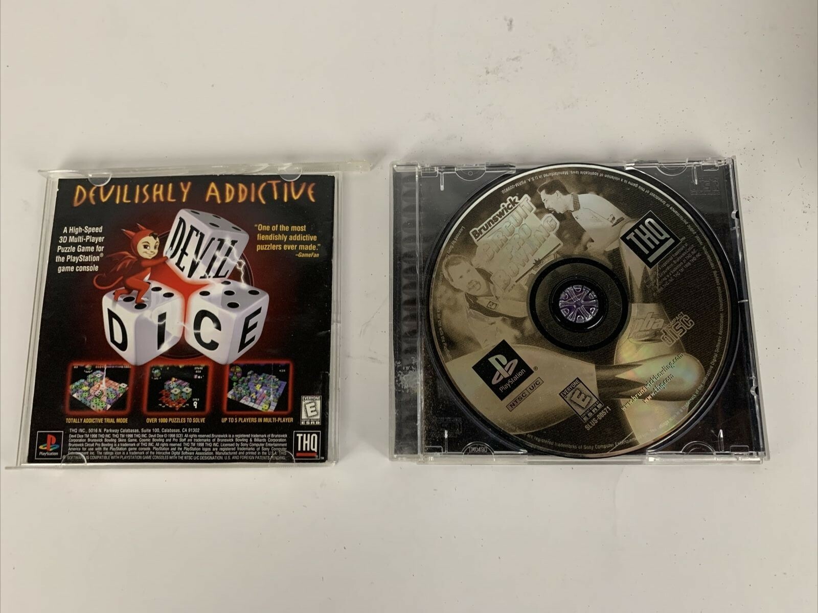 Lot of 7 – PS1 Video Games w/ Manuals Golf Basketball Football Bowling Wrestling