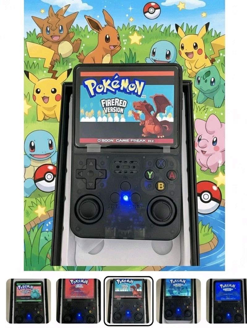 4″ Screen Handheld Console With Pokemon Retro Collection & 10k+ Legendary Games