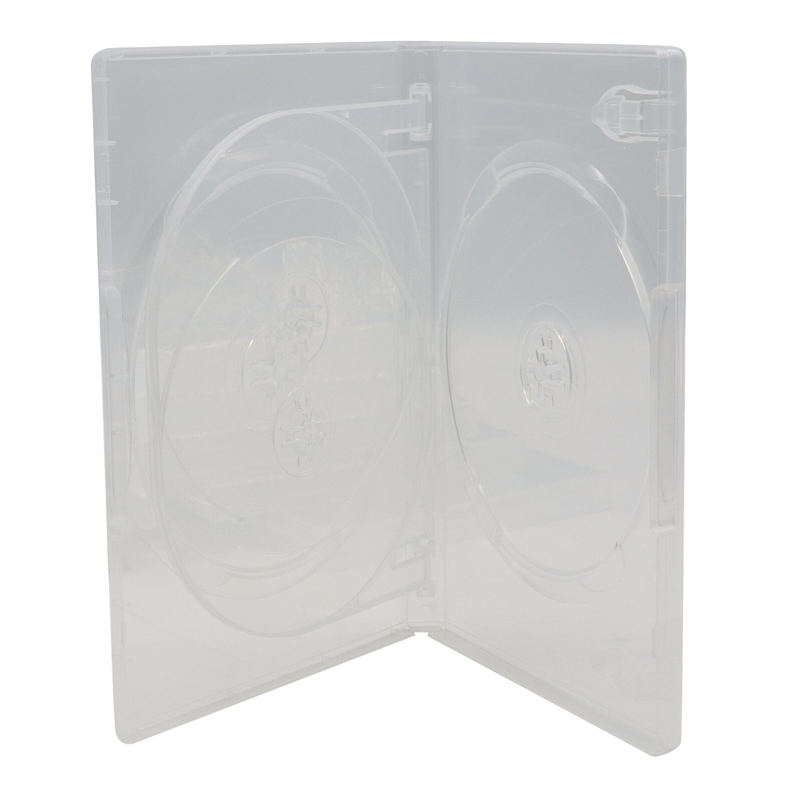 Lots Clear Standard 4-Discs DVD Storage Replacement Case Box 14mm Holder Flap