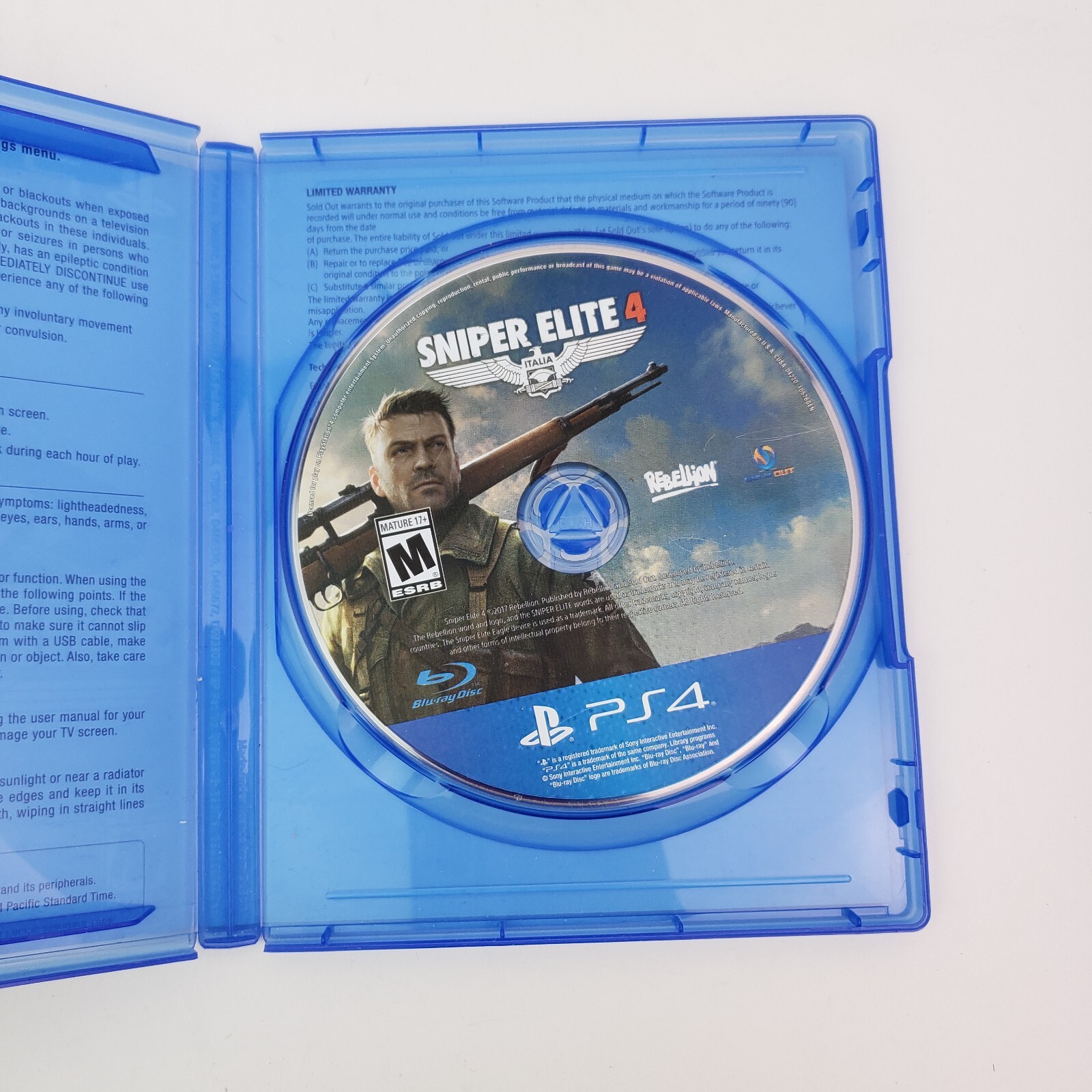 PlayStation 4 PS4 Sniper Elite 4 Italia Video Game