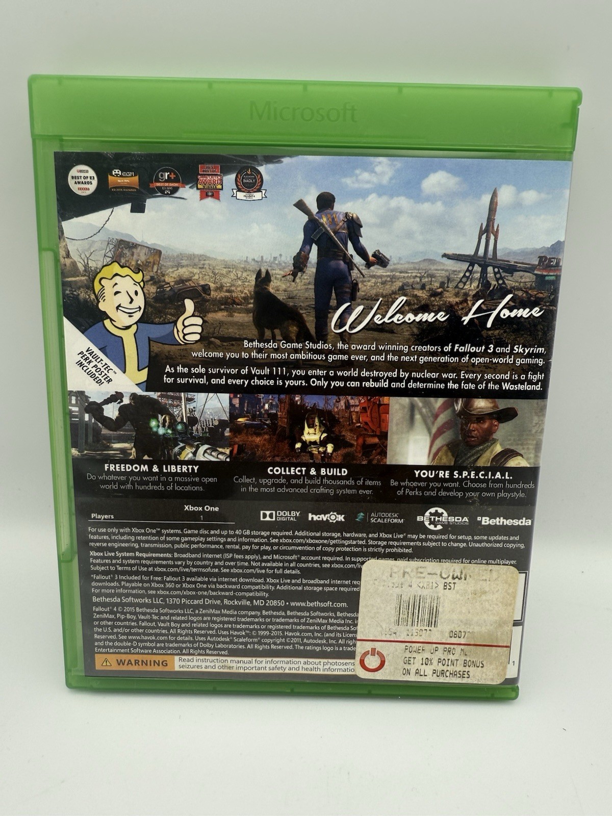 Bethesda Fallout 4 Xbox One Role Playing Action Multiplayer Manual M NTSC 2015