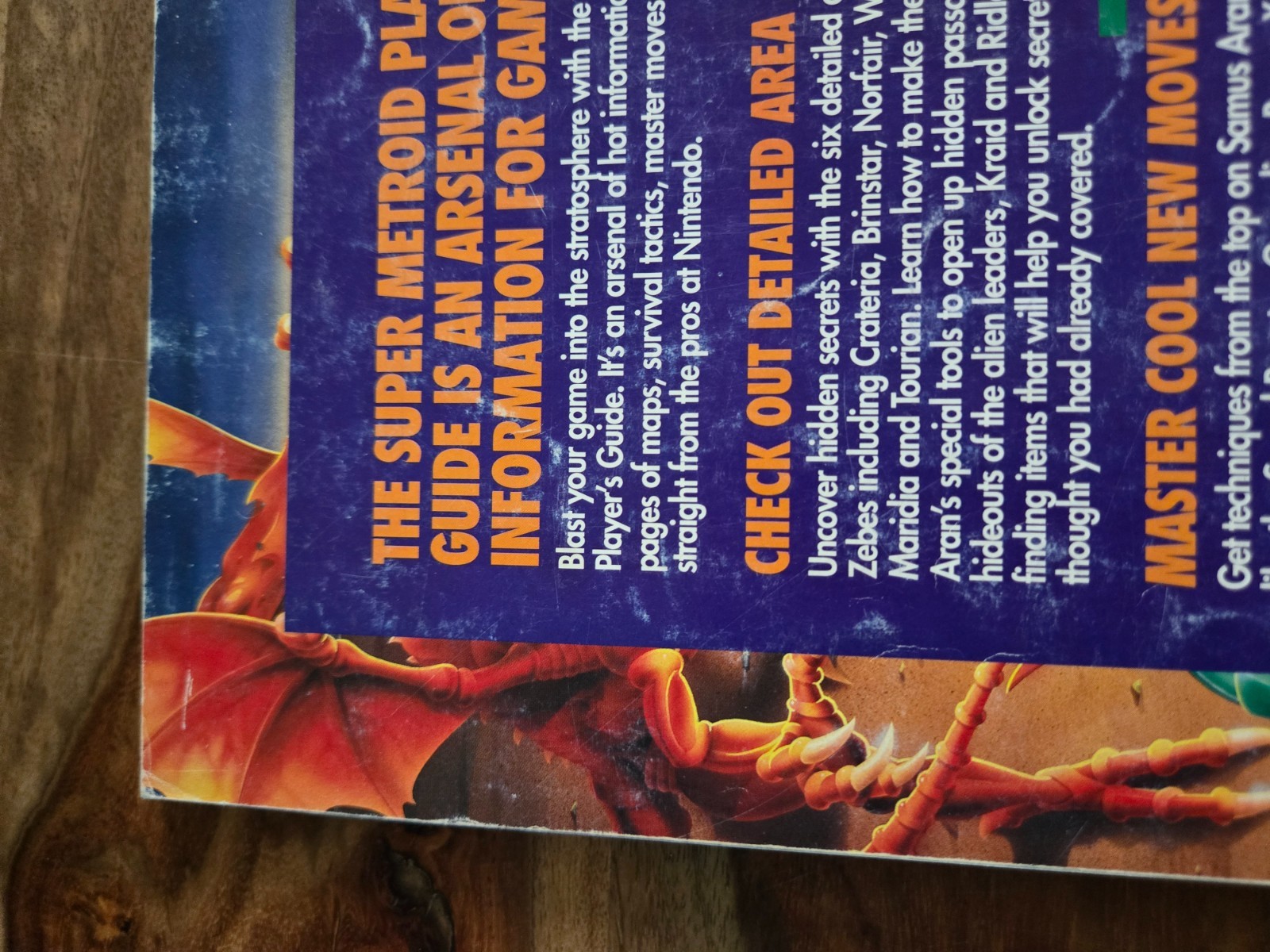 Super Metroid Nintendo Player’s Guide w/ Fold Out Map, Cover Damage :(