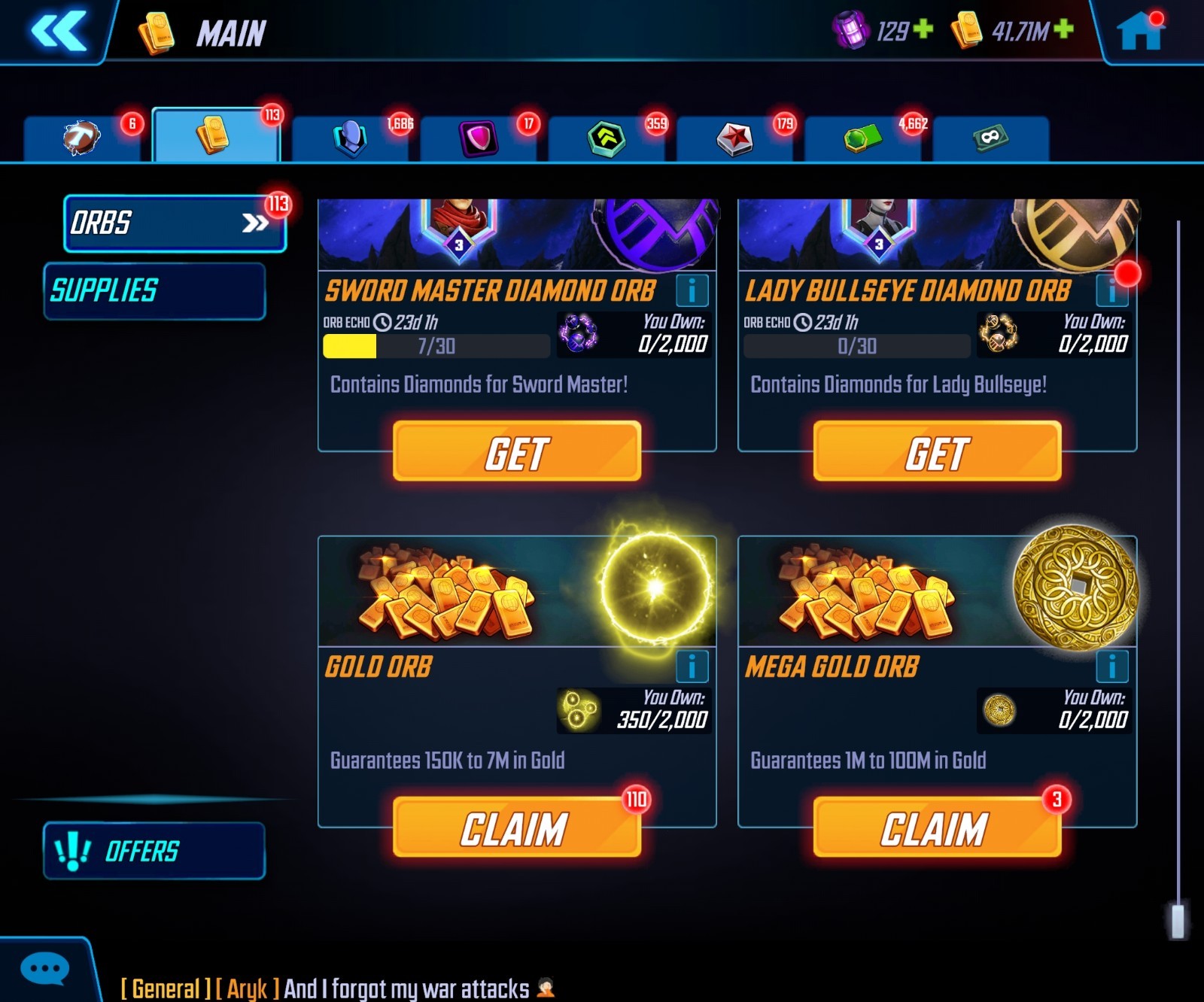 MARVEL STRIKE FORCE ACCOUNT – 292 Million Total Power, 9 Million Best Team