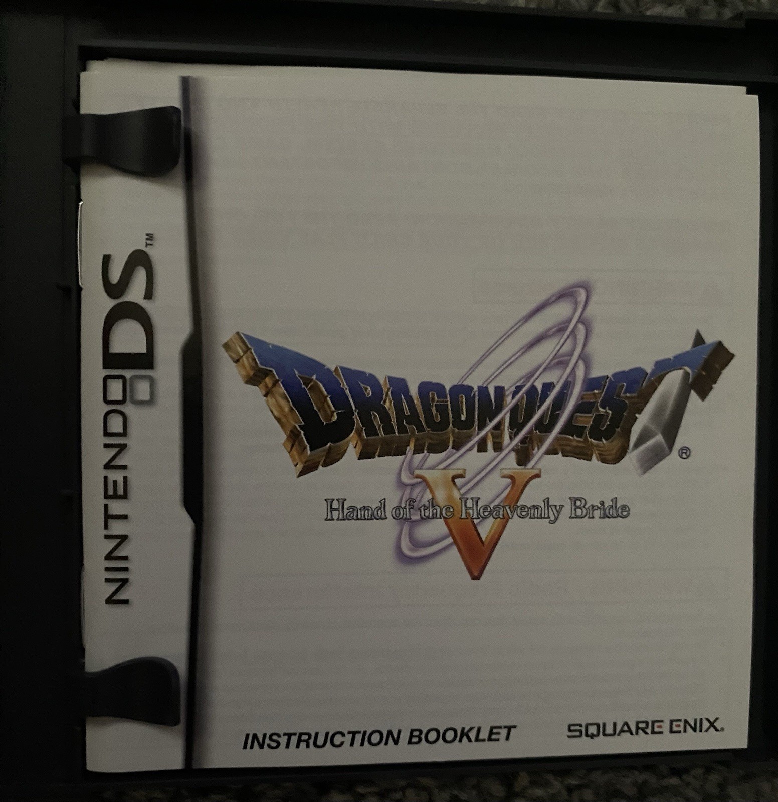 Square Enix Dragon Quest V: Hand of the Heavenly Bride Nintendo DS Manual