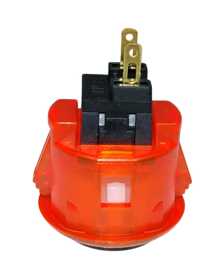 Japan Sanwa Clear Red Black Start Buttons x 1pc OBSC-24-CR/CS Video Arcade Parts