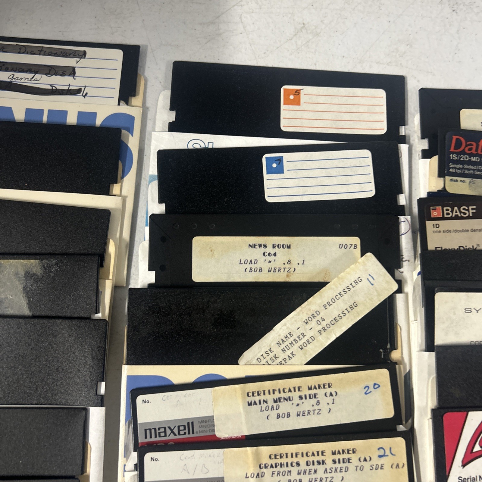 Commodore 64 Floppy Disks With Games Selling As Is for Blank Disk LOT Of 60