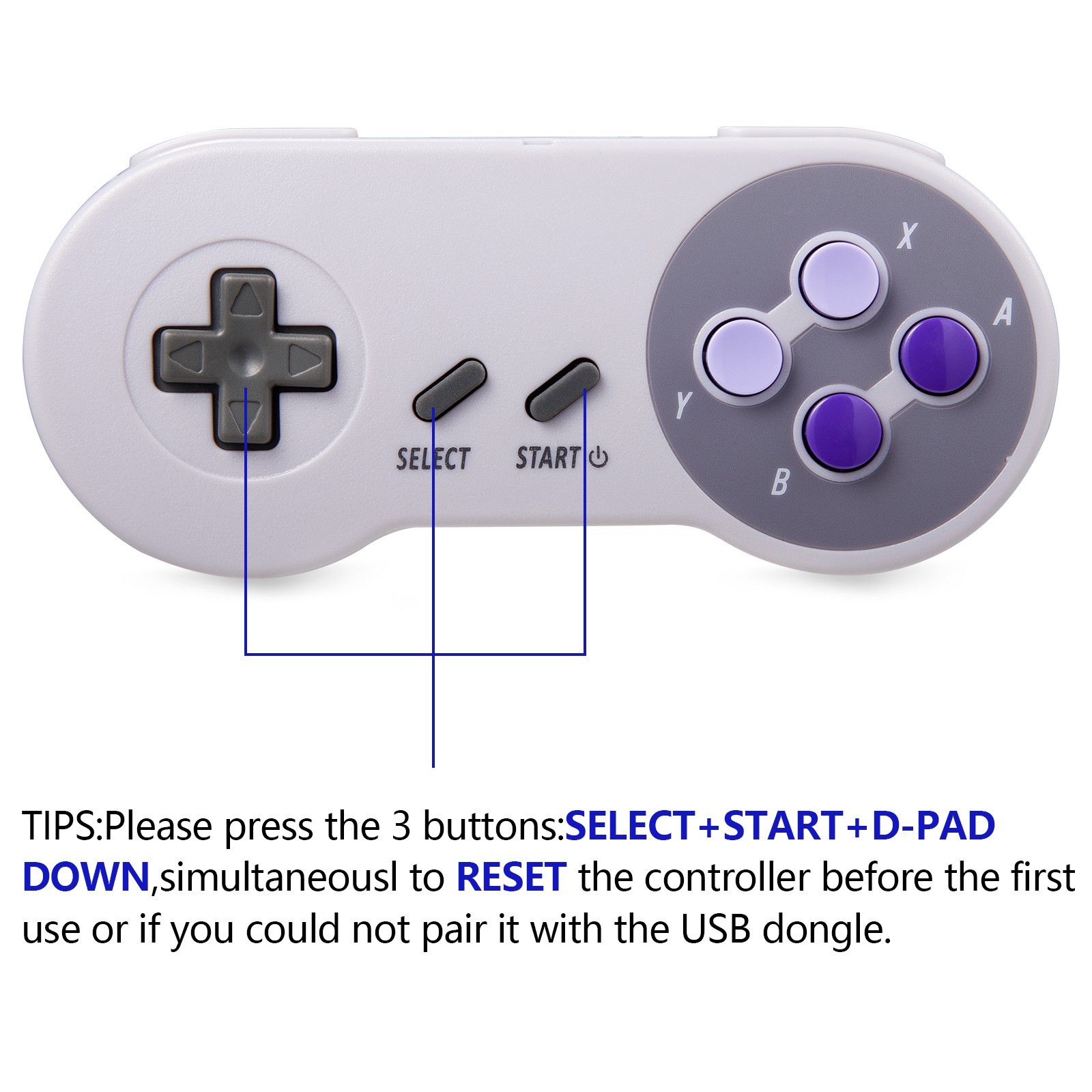 2 Pack Retro Super Nintendo SNES USB Controller for Windows PC Mac Raspberry Pi
