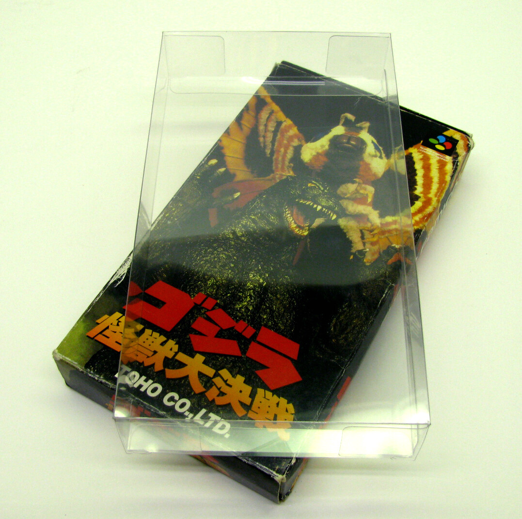 5X CLEAR PLASTIC PROTECTIVE BOX PROTECTORS For NINTENDO SUPER FAMICOM CIB GAME