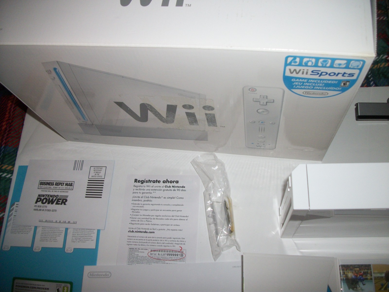 Nintendo Wii Sports Home Console Complete in Box Great Condition! USED ONE TIME