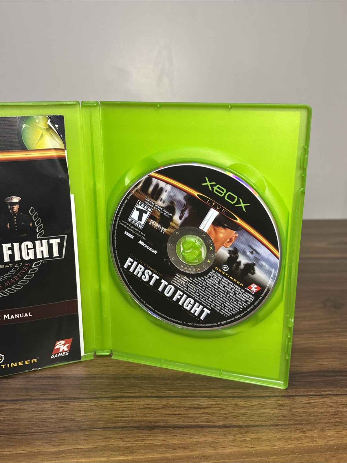 First To Fight: United States Marines | Xbox Video Game | With Manual | Works