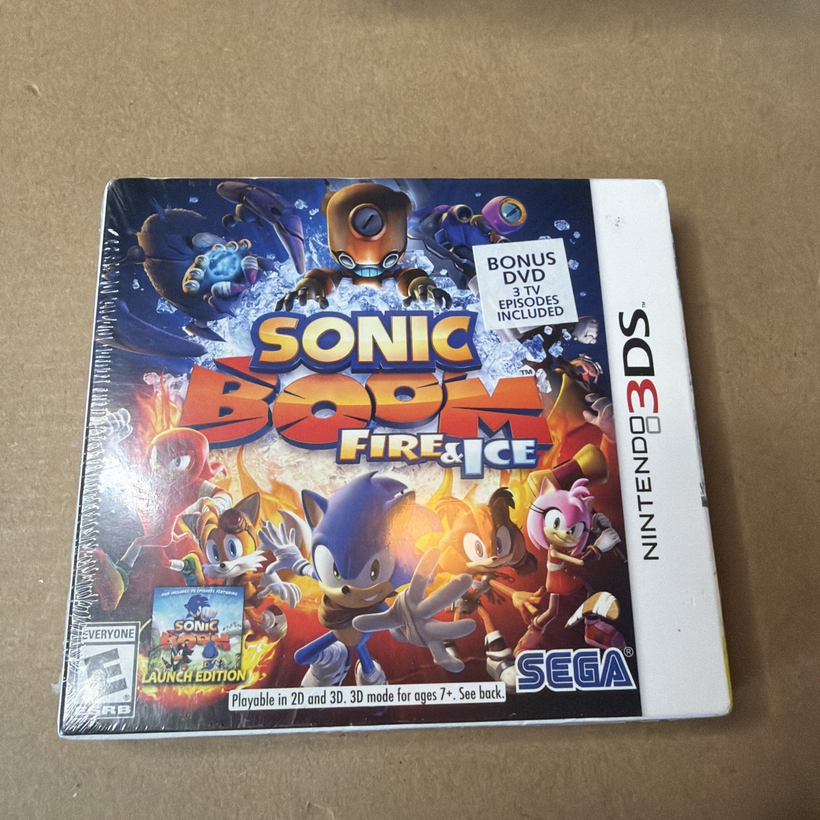 Sonic Boom Fire and Ice – Launch Edition – With Bonus DVD – 3DS NEW In Box
