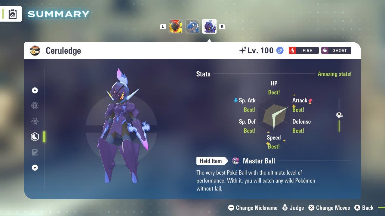 ✨COMBO SHINY CHARCADET & ARMAROUGE & CERULEDGE ✨6IV MAX EV⭐POKEMON LEGENDS ZA