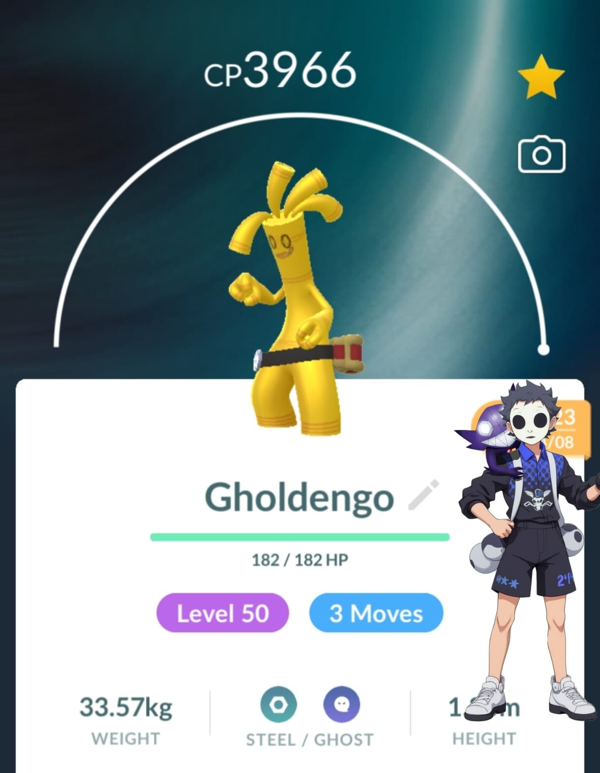 Gholdengo Ievel 50 3 moveset Pokémon Go Master League PVP | T-20k or 1M Stardust
