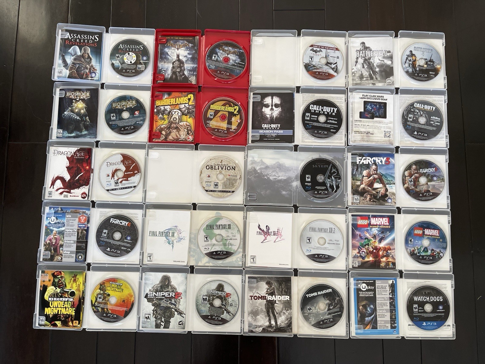 PS3 PS4 Game Lot 30+ Games Near Complete – Batman Final Fantasy Far Cry + More