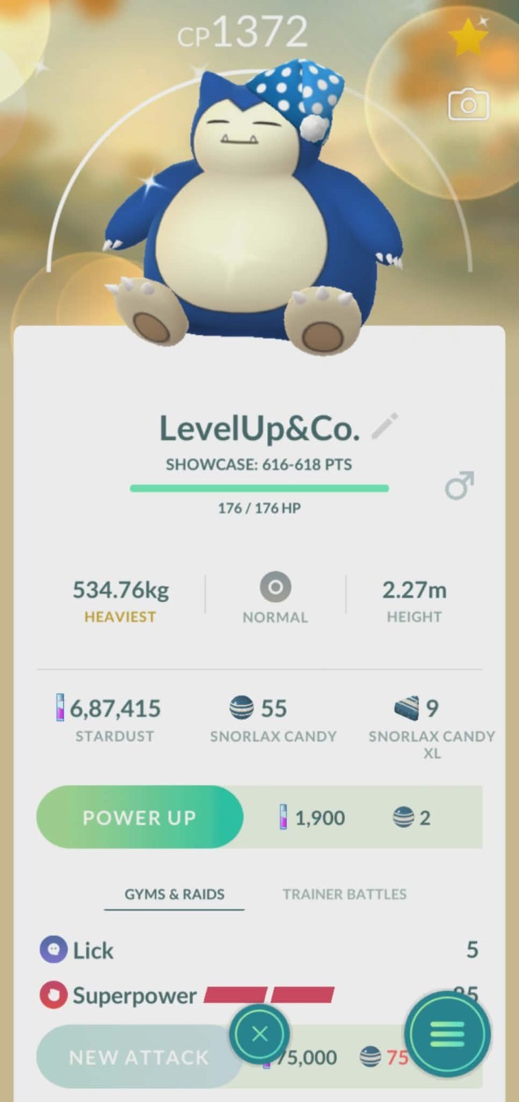 Pokémon GO Shiny sleeping cap Snorlax TRADE