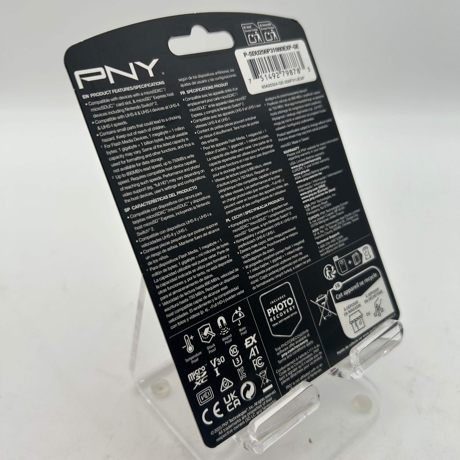 PNY 256GB microSD Express microSDXC Memory Card – Brand New
