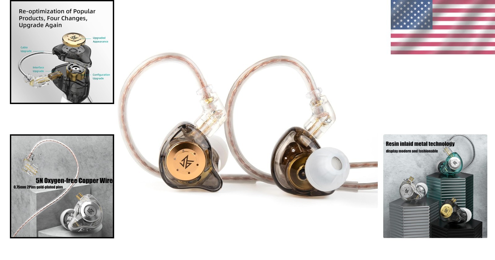 KZ EDX PRO In-Ear Monitors with Enhanced Bass & Sound Isolation for Gaming