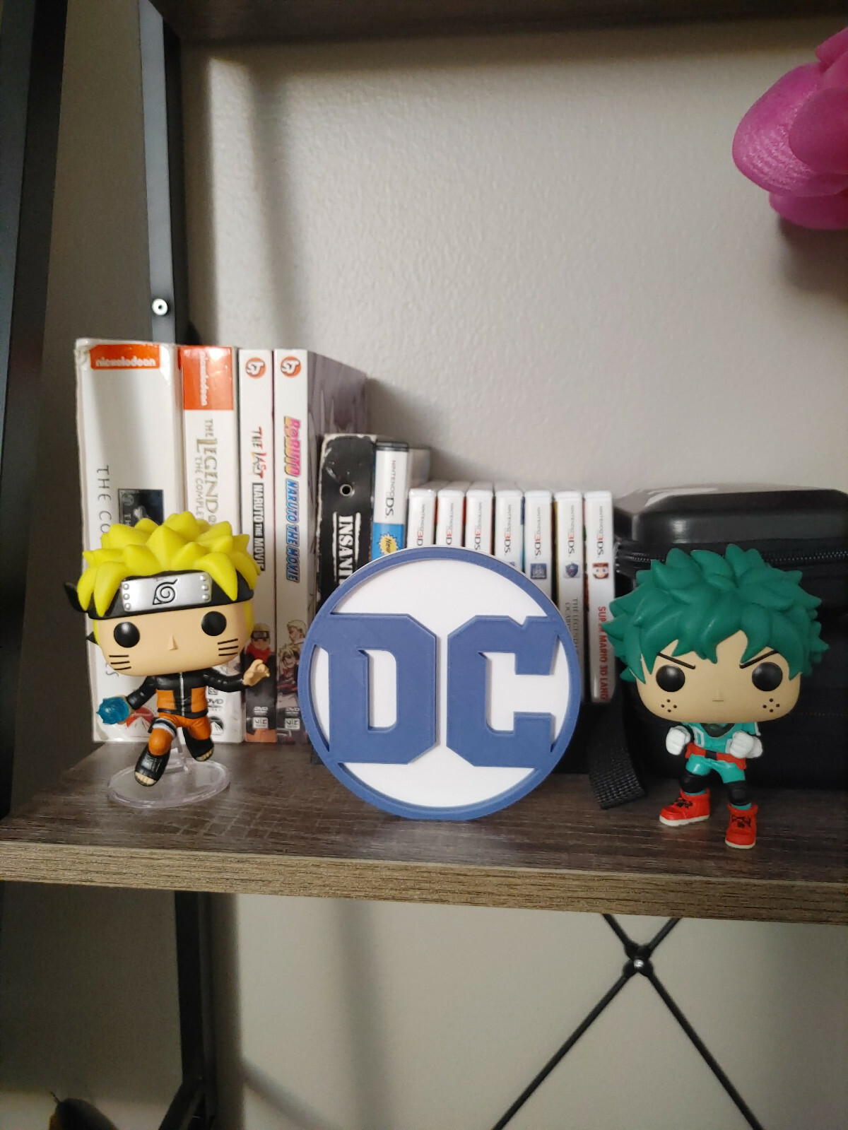 DC Comics Logo sign 4.5in (3D printed, man cave, game room, shelf, wall, decor)