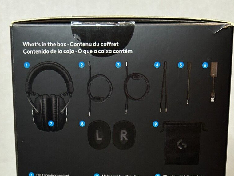 Logitech PRO X USB Gaming Headset Wired Black for PC, Xbox, PS5, PS4-Open Box