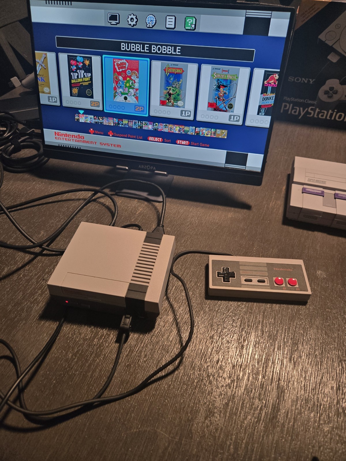 Mini Console Lot. Classic Nintendo NES,SNES, And Playstation