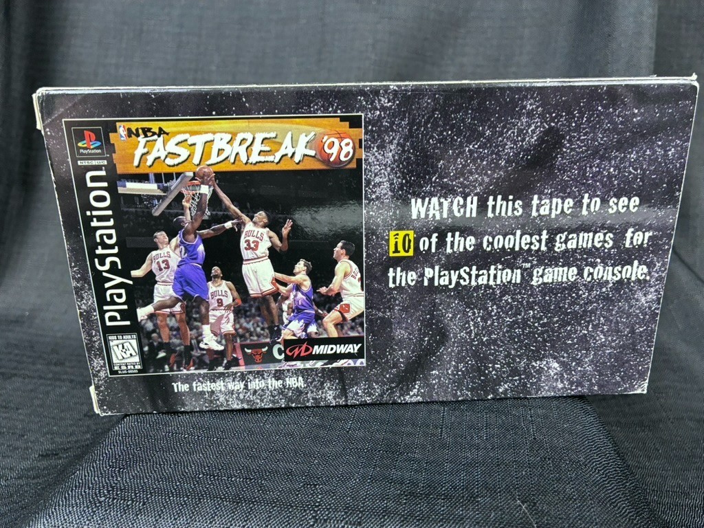 Midway PlayStation Micro Machines V3 VHS Tape 10 PS Games 1997 NBA Fastbreak