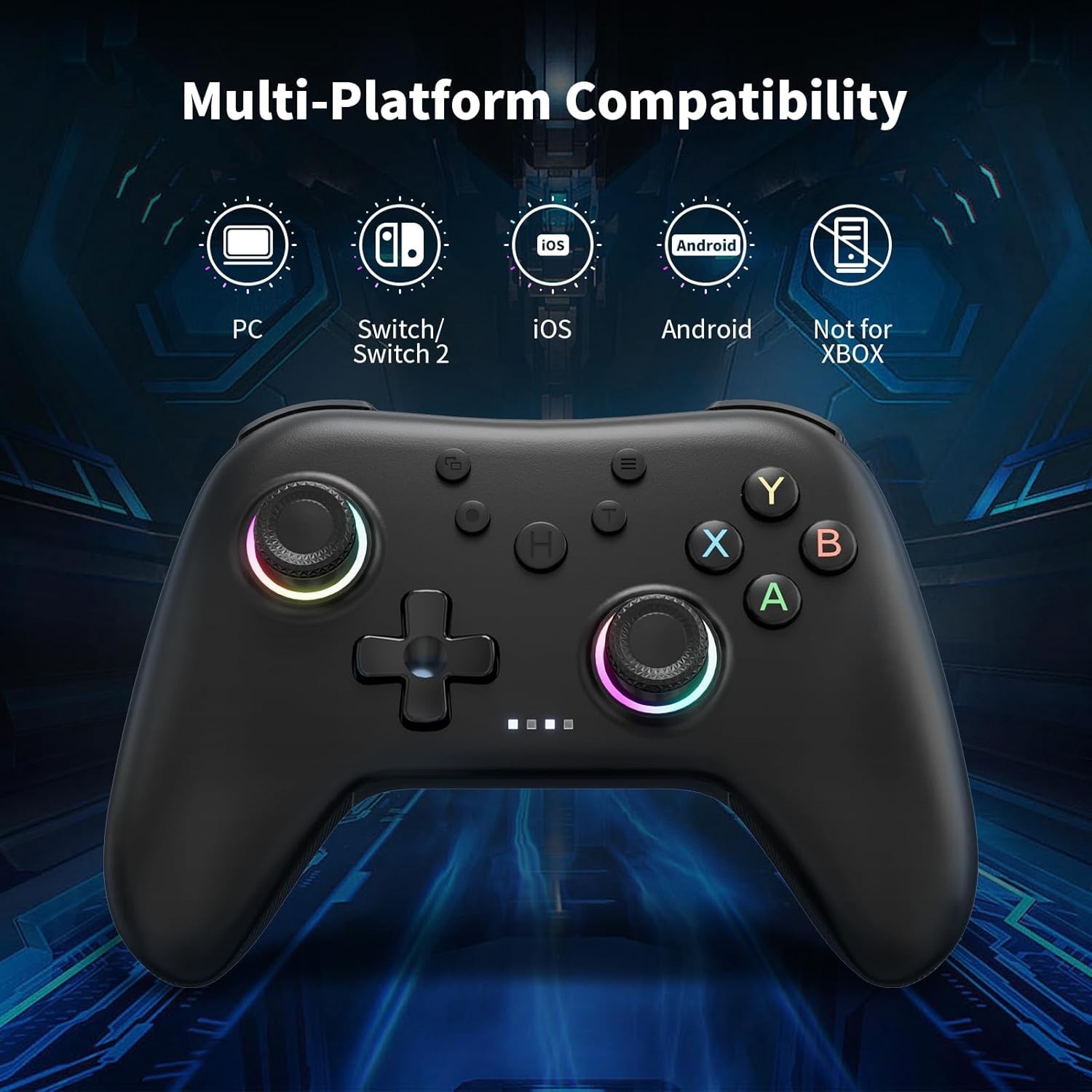 Wireless Controller for PC Switch/Android w/Dual Vibrations/Back Buttons (Pink)