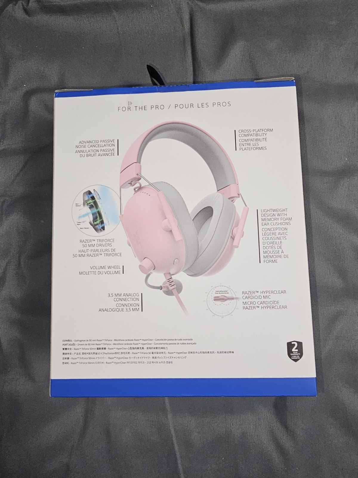 Razer – BlackShark V2 X Wired Gaming Headset – Quartz Pink
