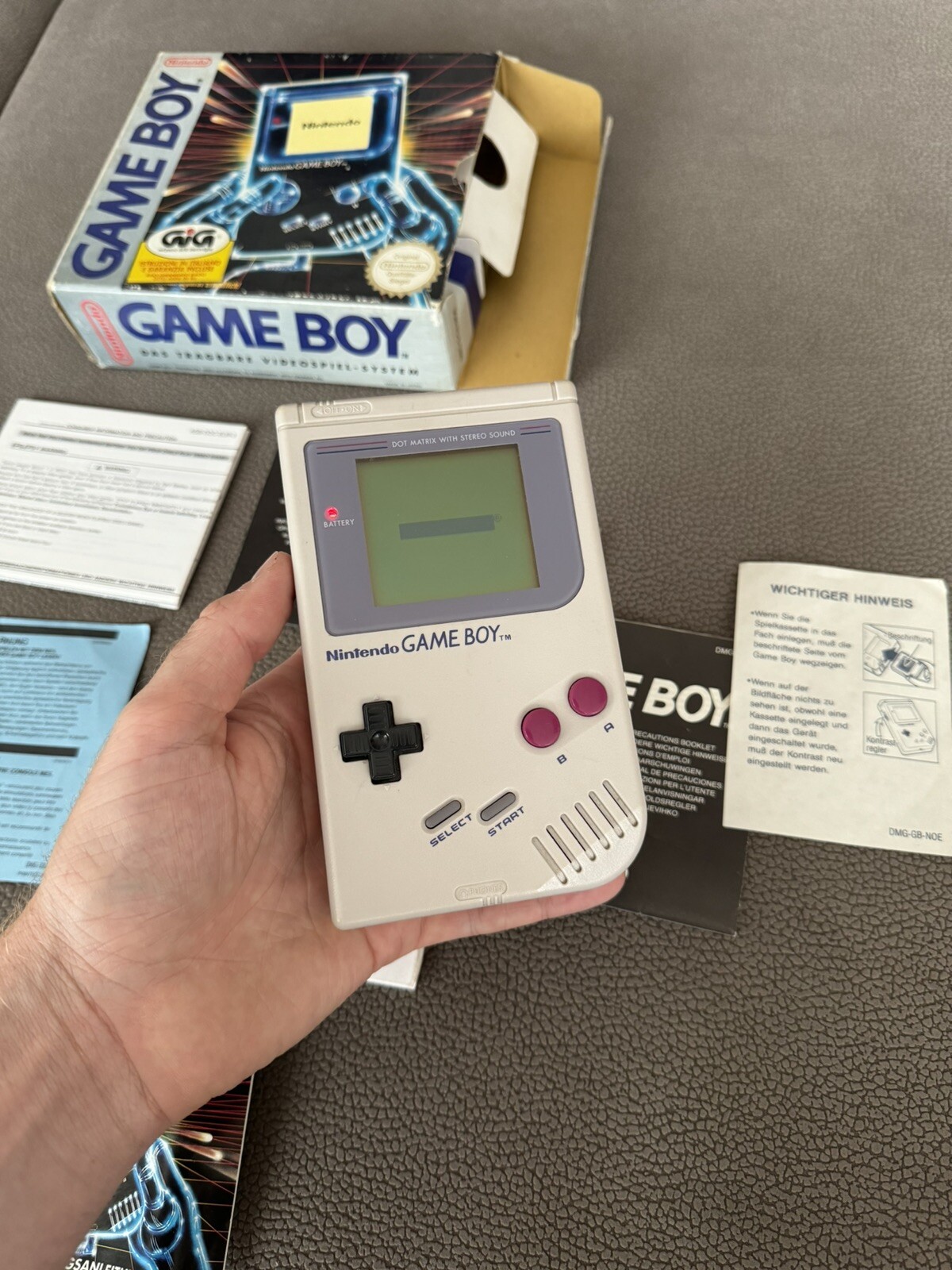 NINTENDO GAME BOY CLASSIC 1989 – 1a EDIZIONE! – GIG ITALIA IMPORT GER – COMPLETO