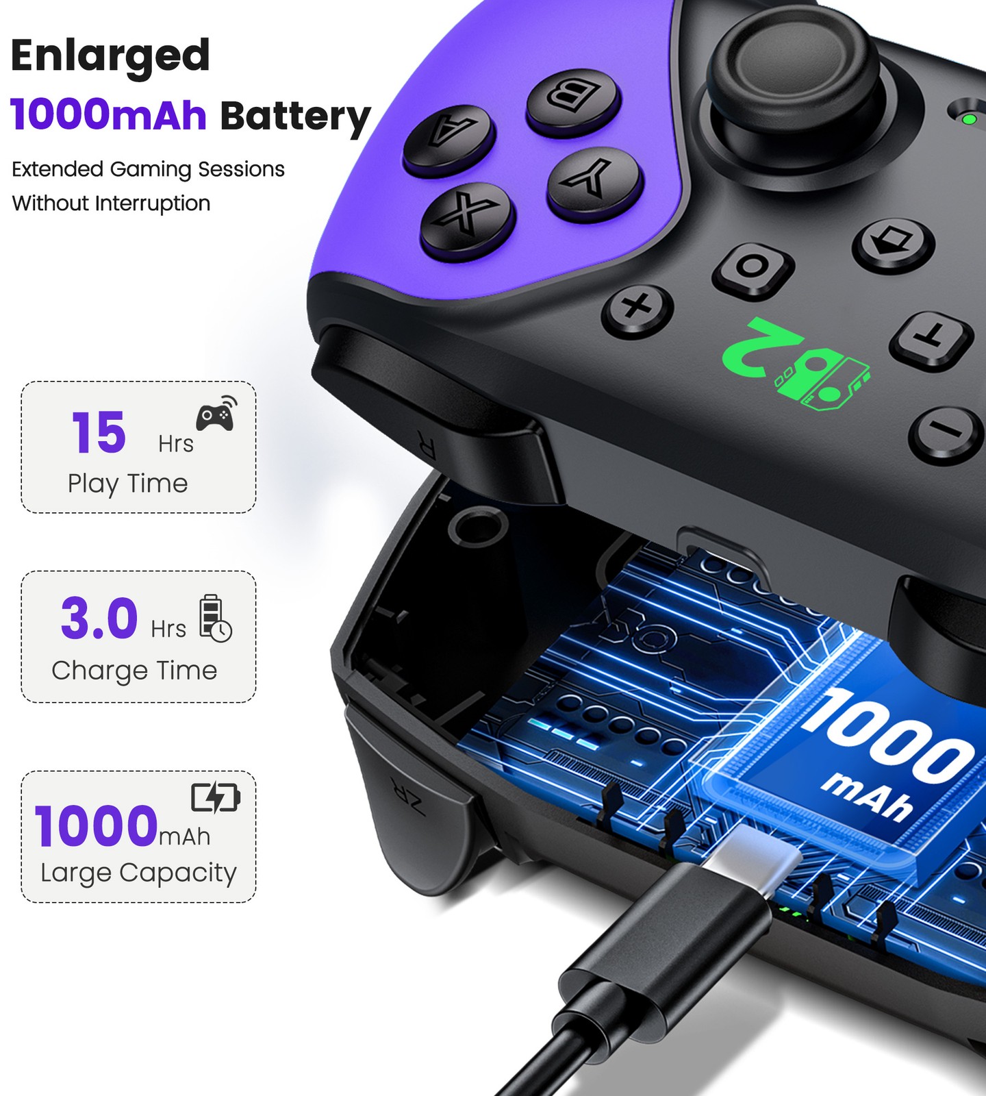 Wireless Pro Switch 2 Controller for Switch 2/Switch/Lite/OLED/Android/iOS