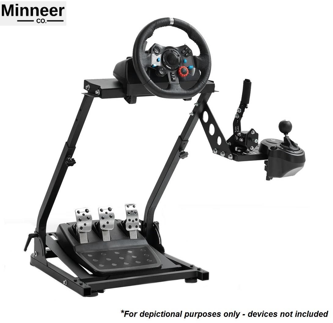 Minneer Foldable Gaming Pro Racing Stand Fits Logitch Thrustmaster T248 T300RS