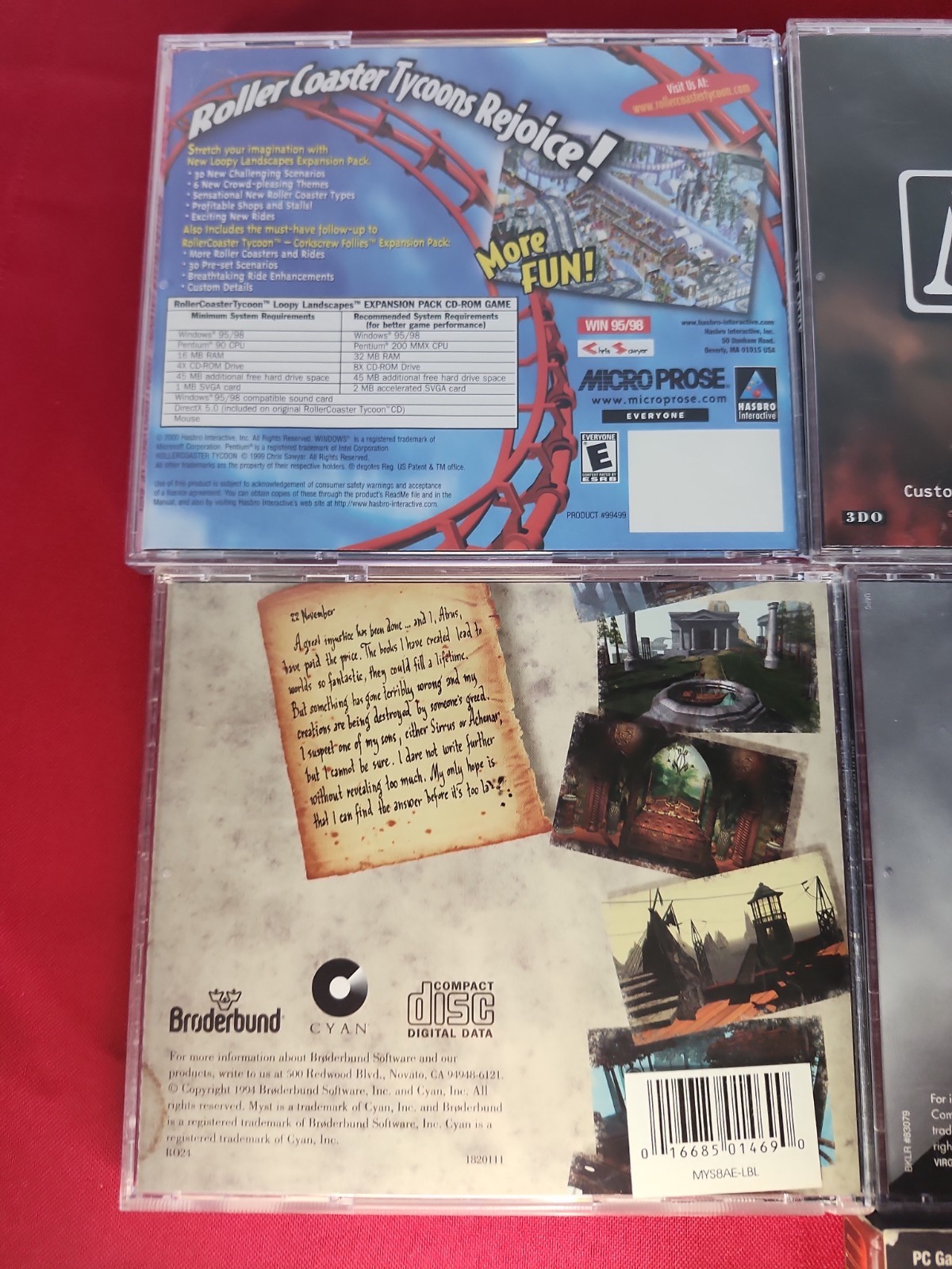 Vintage PC Game Lot of 7 Retro 90s 2000s Big Box Jewel Case Command Conquer Myst
