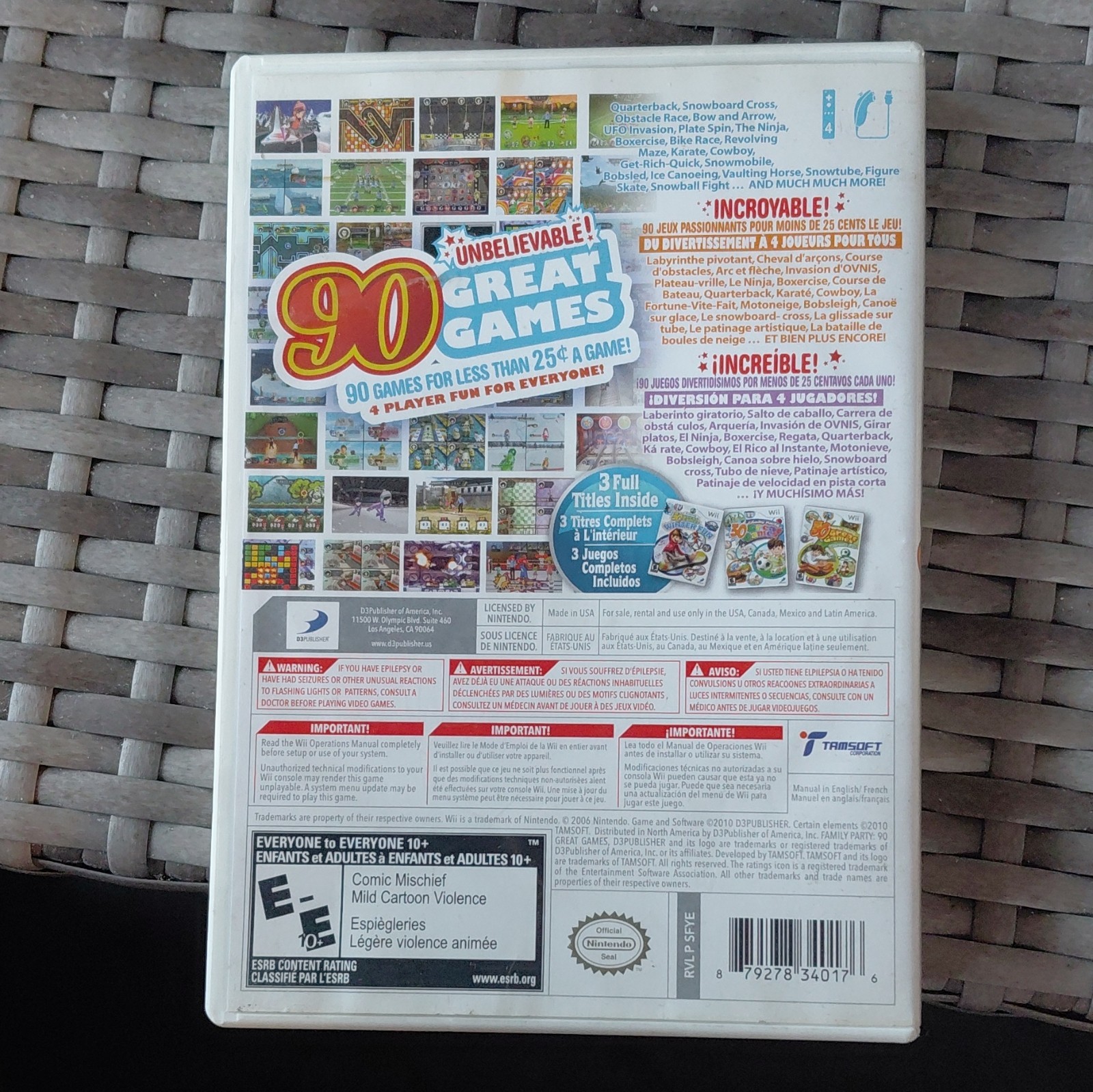 D3Publisher Family Party: 90 Great Games Party Pack (Wii) E10+ NTSC 2009