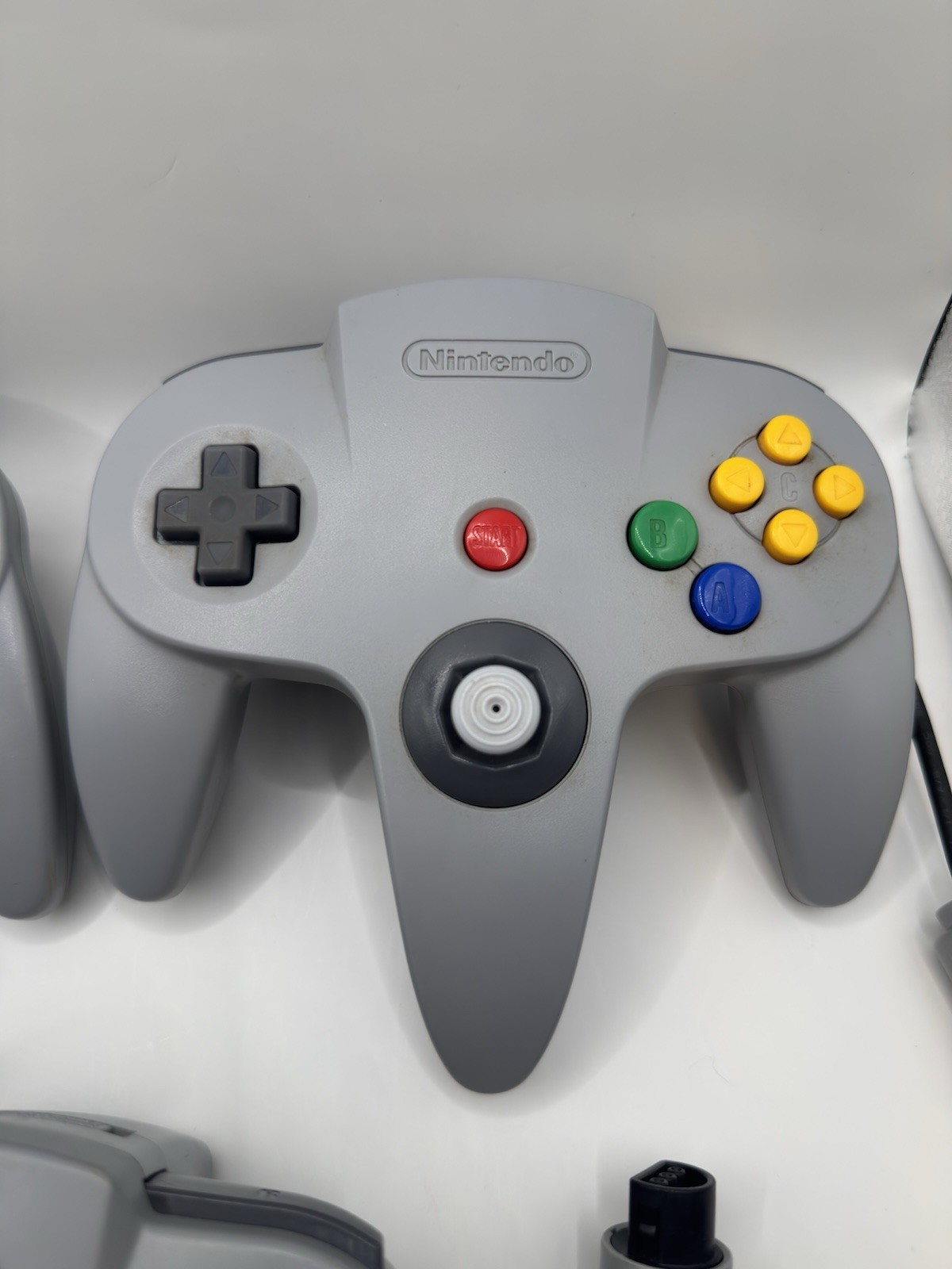 1x Official Nintendo 64 GRAY Controller AUTHENTIC OEM N64 Remote NUS-005 Tested