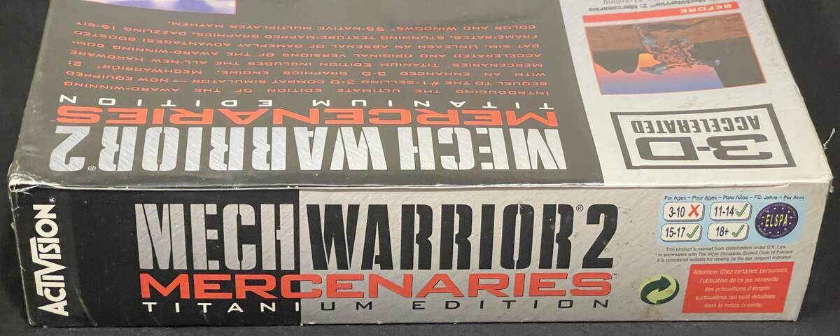 MECHWARRIOR 2 MERCENARIES TITANIUM EDITION SEALED BIG BOX PC GAME BATTLETECH