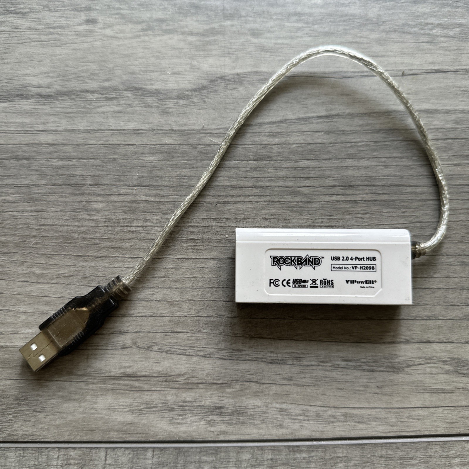 Rock Band USB 2.0 4 Port Hub ViPowER VP-H209B Dongle Xbox 360 Wii PS2 PS3