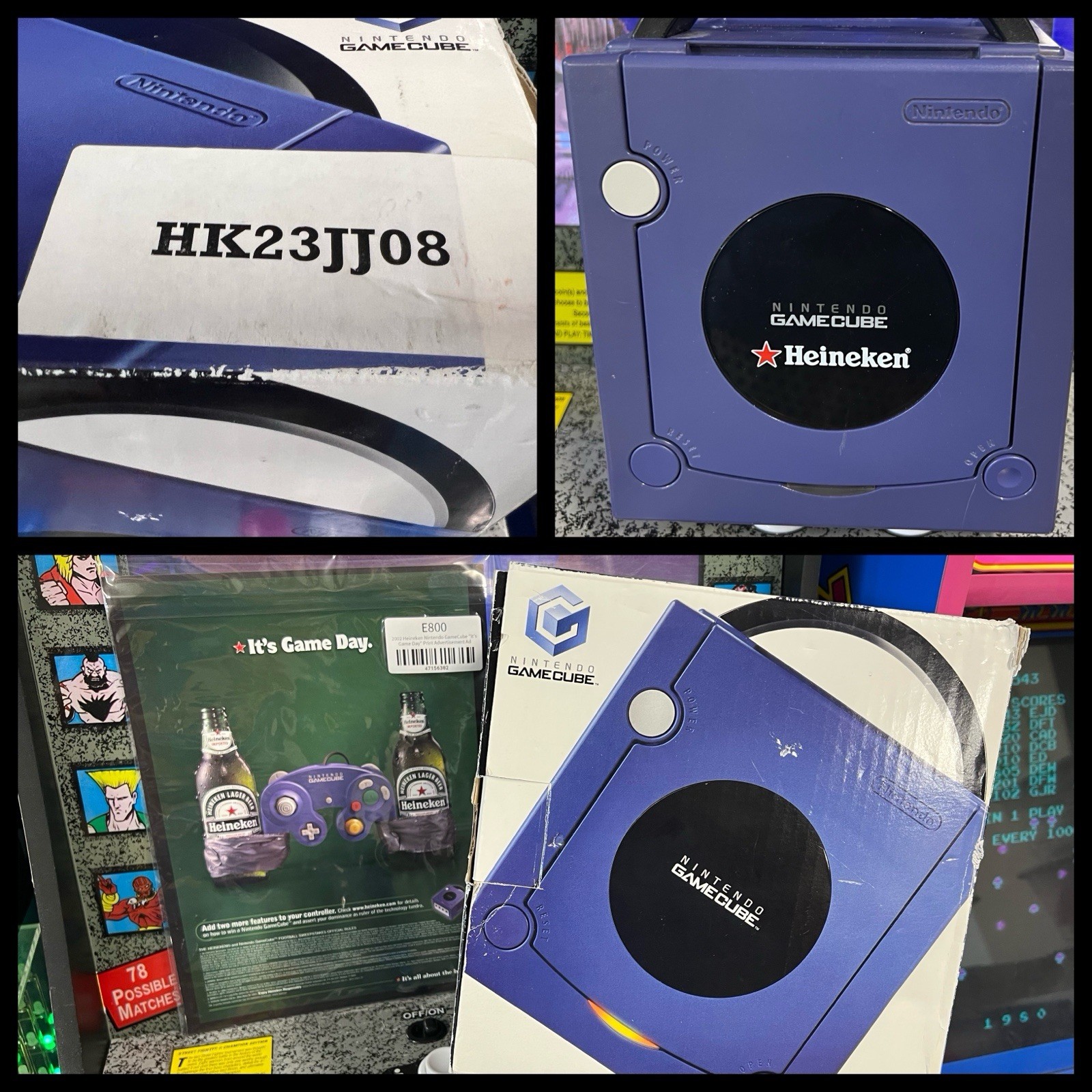 2002 Nintendo Heineken GameCube Indigo Purple Console CIB Limited to 50 Promo